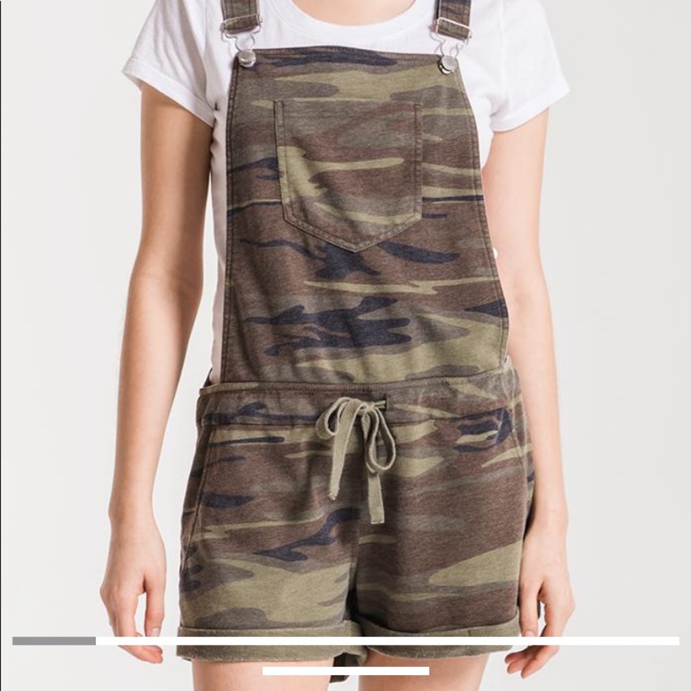 Z Supply camo short overalls
